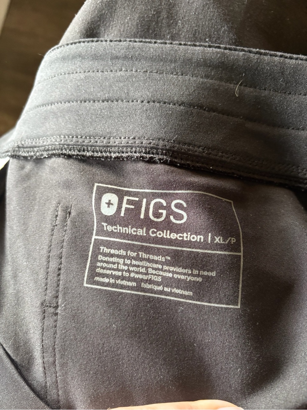 FIGS Technical Collection Zamora Jogger Scrub Pants Black Women's XL Petite - Picture 7 of 9